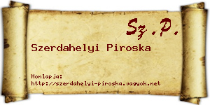 Szerdahelyi Piroska névjegykártya
